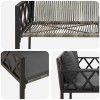 Kültéri padok 2 -seater 116 x 56 x 75 cm polirattan