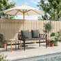 Kültéri padok 2 -seater 116 x 56 x 75 cm polirattan
