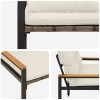 Kerti pad 2 -seater 116 x 67,5 x 72 cm polirattan krémfehér