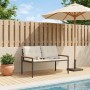 Kerti pad 2 -seater 116 x 67,5 x 72 cm polirattan krémfehér