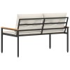 Kerti pad 2 -seater 116 x 67,5 x 72 cm polirattan krémfehér