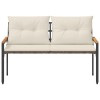Kerti pad 2 -seater 116 x 67,5 x 72 cm polirattan krémfehér