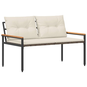 Kerti pad 2 -seater 116 x 67,5 x 72 cm polirattan krémfehér