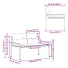 Kerti pad 2 -seater 116 x 67,5 x 72 cm polirattan krémfehér