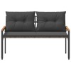 Kerti pad 2 -seater 116 x 67,5 x 72 cm polirattan sötétszürke