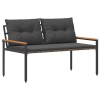Kerti pad 2 -seater 116 x 67,5 x 72 cm polirattan sötétszürke