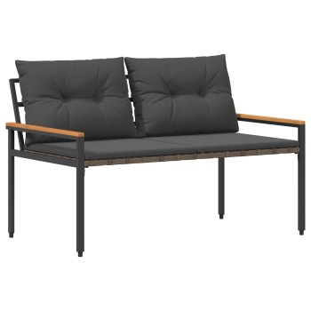 Kerti pad 2 -seater 116 x 67,5 x 72 cm polirattan sötétszürke