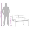 Kerti pad 2 -seater 116 x 67,5 x 72 cm polirattan sötétszürke