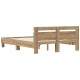 Ágykeret fejtámlával artisan tölgy 140 x 200 cm faanyag