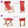 Hintaágy 4 pcs 3 pozíció tömör eukaliptusz fa piros