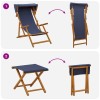 Hintaágy 4 pcs 3 pozíció tömör eukaliptusz fa kék