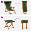 Hintaágy 4 pcs 3 pozíció tömör eukaliptusz fa zöld