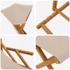 Hintaágy 4 pcs 3 pozíció tömör eukaliptusz fa bézs