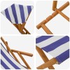 Hintaágy 4 pcs 3 pozíció tömör eukaliptusz fa kék és fehér