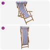 Hintaágy 2 pcs 3 pozíció tömör eukaliptusz fa kék és fehér