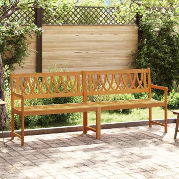 Kerti pad természetes 220 x 55,5 x 90 cm tömör akácfa