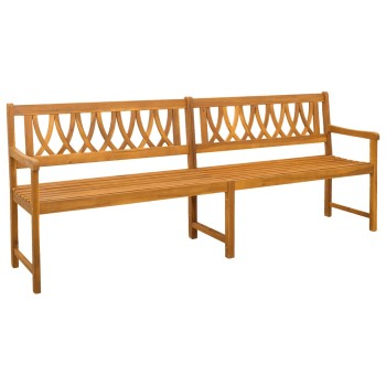 Kerti pad természetes 220 x 55,5 x 90 cm tömör akácfa