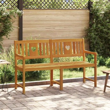 Kerti pad természetes 150 x 55,5 x 90 cm tömör akácfa