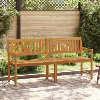 Kerti pad természetes 180 x 55,5 x 90 cm tömör akácfa