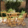 Összecsukható kerti székek 4 pcs természetes 40 x 53 x 80 cm
