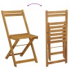 Összecsukható kerti székek 4 pcs természetes 40 x 53 x 80 cm