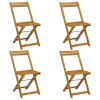 Összecsukható kerti székek 4 pcs természetes 40 x 53 x 80 cm