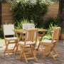 Kültéri bistro székek párnával 4 pcs krémfehér 38 x 46 x 85 cm