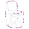 Kültéri bistro székek párnával 4 pcs krémfehér 38 x 46 x 85 cm