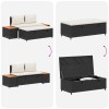 Kültéri kanapé szett 4 -seater 4 pcs 55 x 30 x 39 cm
