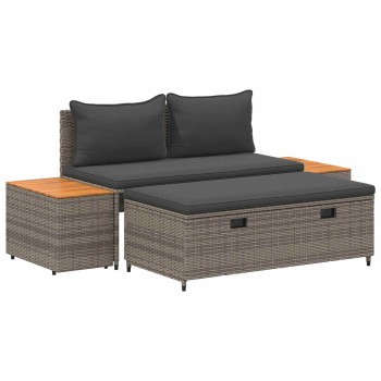Kültéri kanapé szett 4 -seater 4 pcs 55 x 30 x 39 cm