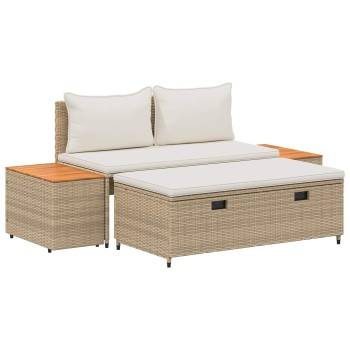 Kültéri kanapé szett 4 -seater 4 pcs 55 x 30 x 39 cm