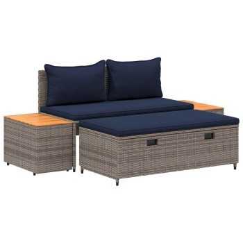Kültéri kanapé szett 4 -seater 4 pcs 55 x 30 x 39 cm
