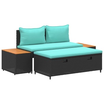 Kültéri kanapé szett 4 -seater 4 pcs 55 x 30 x 39 cm