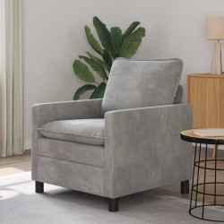 Kanapé világosszürke 76 x 81 x 87,5 cm bársony