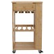 Konyhai kocsi kerekekkel természetes 47,5 x 36 x 83 cm bambusz