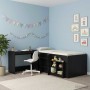 Ágyíróasztal fekete tölgy szerelt fa 100 x 45 x 75 cm