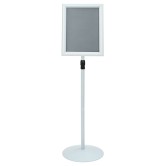 Pedestal poszter állvány ezüst 33 x 33 x 126 cm pvc és acél