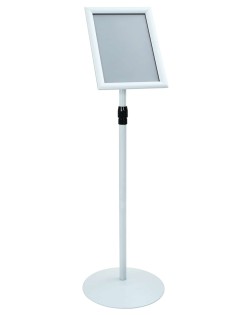 Pedestal poszter állvány ezüst 33 x 33 x 126 cm pvc és acél