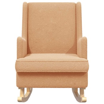 Hintaszék bézs 62 x 80 x 85 cm bouclé