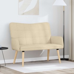 Kétfős kanapé krém 115 x 61 x 87 cm szövet