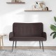 Kétüléses kanapé sötét barna 115 x 61 x 87 cm szövet