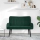 Kétfős kanapé sötétzöld 115 x 61 x 87 cm bársony