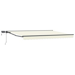 Kézi napellenző keret led világítással krém 4,5 × 3,5 m