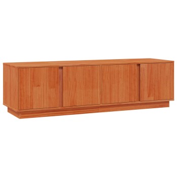 Tv szekrény viaszbarna 140 x 40 x 40 cm tömör fenyő