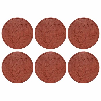 Lépőkő 6 pcs piros ø 44 x 2 cm gumi