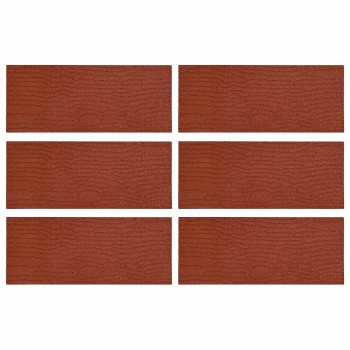 Lépőkő 6 pcs piros 60,5 x 25 x 2 cm gumi