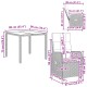 Kültéri étkező szett 3 pcs pe rattan és porbevonatos acél