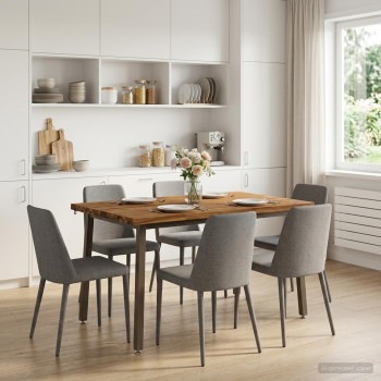 110 x 55 x 75 cm tömör akácfa természetes és kávé négyszögletes
