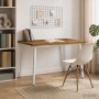 110 x 55 x 75 cm tömör akácfa természetes és fehér