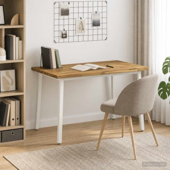 110 x 55 x 75 cm tömör akácfa fehér négyszögletes